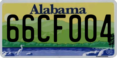 AL license plate 66CF004