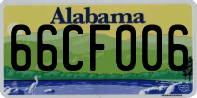 AL license plate 66CF006