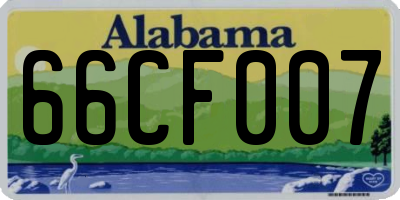 AL license plate 66CF007