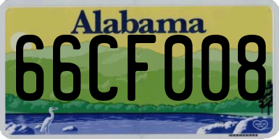 AL license plate 66CF008