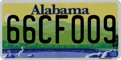 AL license plate 66CF009