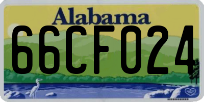 AL license plate 66CF024