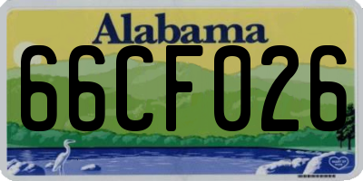 AL license plate 66CF026