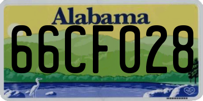 AL license plate 66CF028