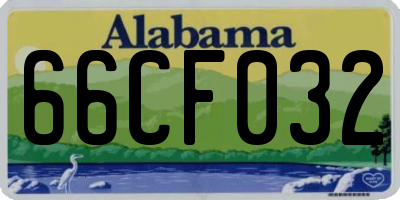 AL license plate 66CF032