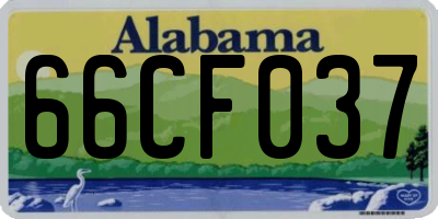 AL license plate 66CF037