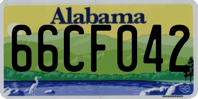 AL license plate 66CF042