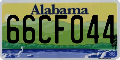 AL license plate 66CF044