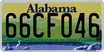 AL license plate 66CF046