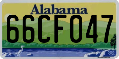 AL license plate 66CF047