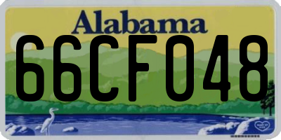 AL license plate 66CF048