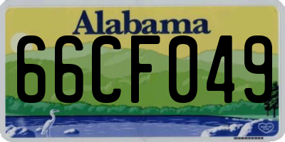 AL license plate 66CF049