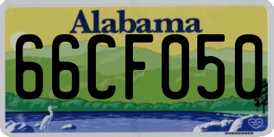 AL license plate 66CF050