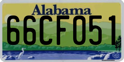 AL license plate 66CF051