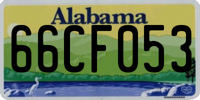 AL license plate 66CF053