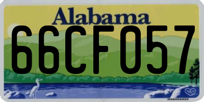 AL license plate 66CF057