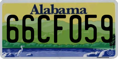 AL license plate 66CF059