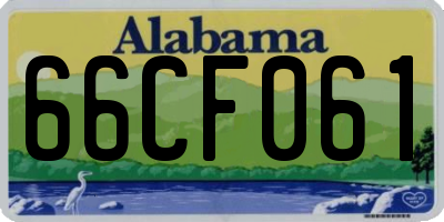 AL license plate 66CF061