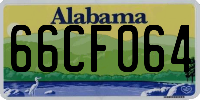 AL license plate 66CF064