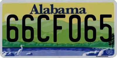 AL license plate 66CF065