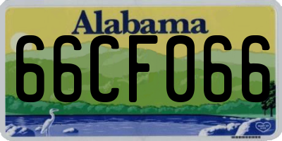 AL license plate 66CF066