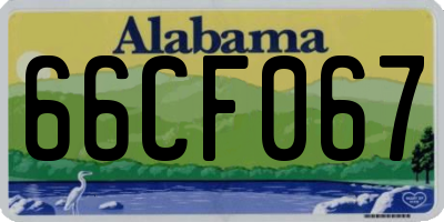 AL license plate 66CF067