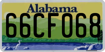 AL license plate 66CF068