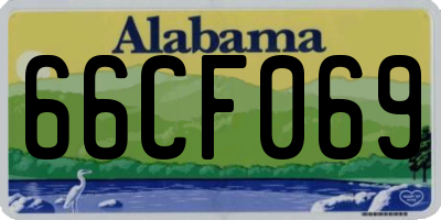 AL license plate 66CF069