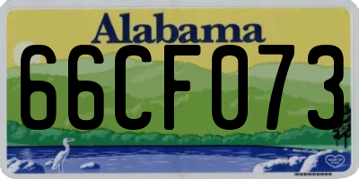 AL license plate 66CF073