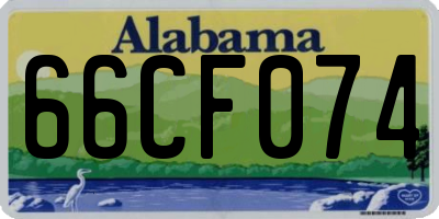 AL license plate 66CF074