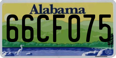 AL license plate 66CF075