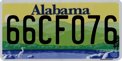 AL license plate 66CF076