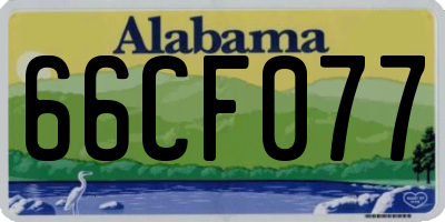AL license plate 66CF077