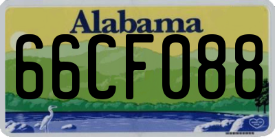 AL license plate 66CF088