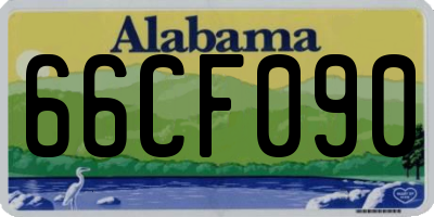 AL license plate 66CF090