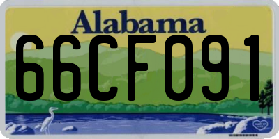 AL license plate 66CF091