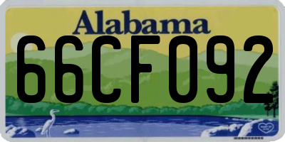 AL license plate 66CF092