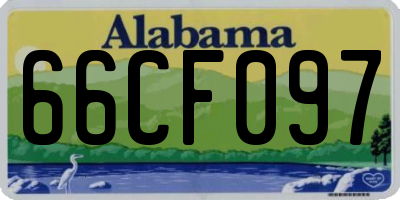 AL license plate 66CF097