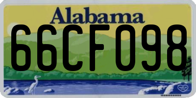AL license plate 66CF098