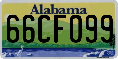 AL license plate 66CF099