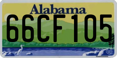 AL license plate 66CF105