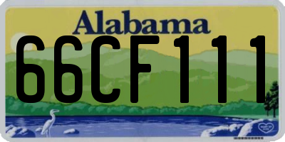 AL license plate 66CF111