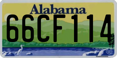 AL license plate 66CF114