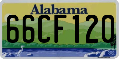 AL license plate 66CF120