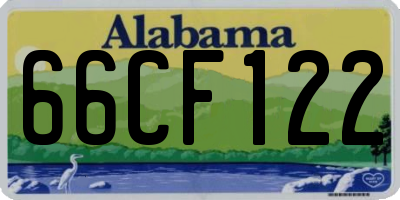 AL license plate 66CF122