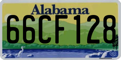 AL license plate 66CF128