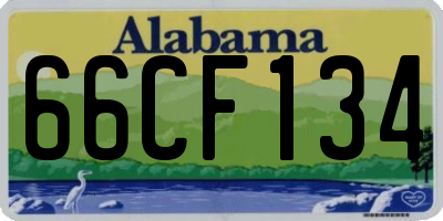 AL license plate 66CF134