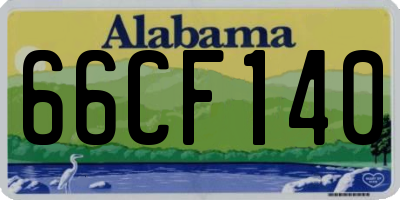 AL license plate 66CF140