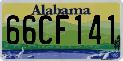 AL license plate 66CF141