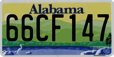 AL license plate 66CF147
